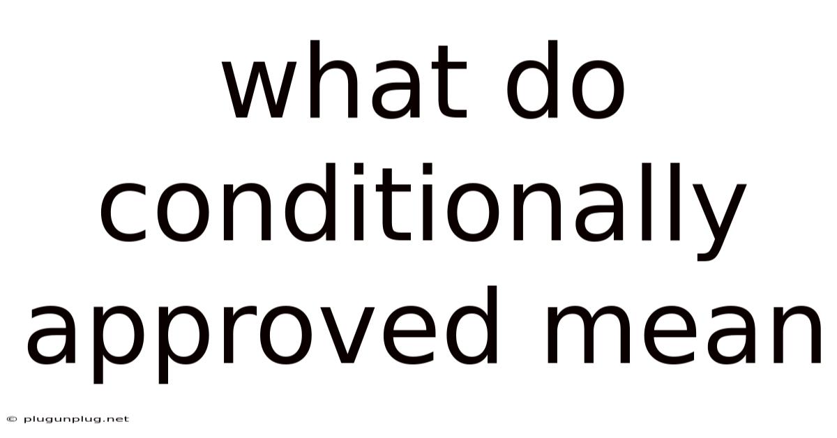 What Do Conditionally Approved Mean