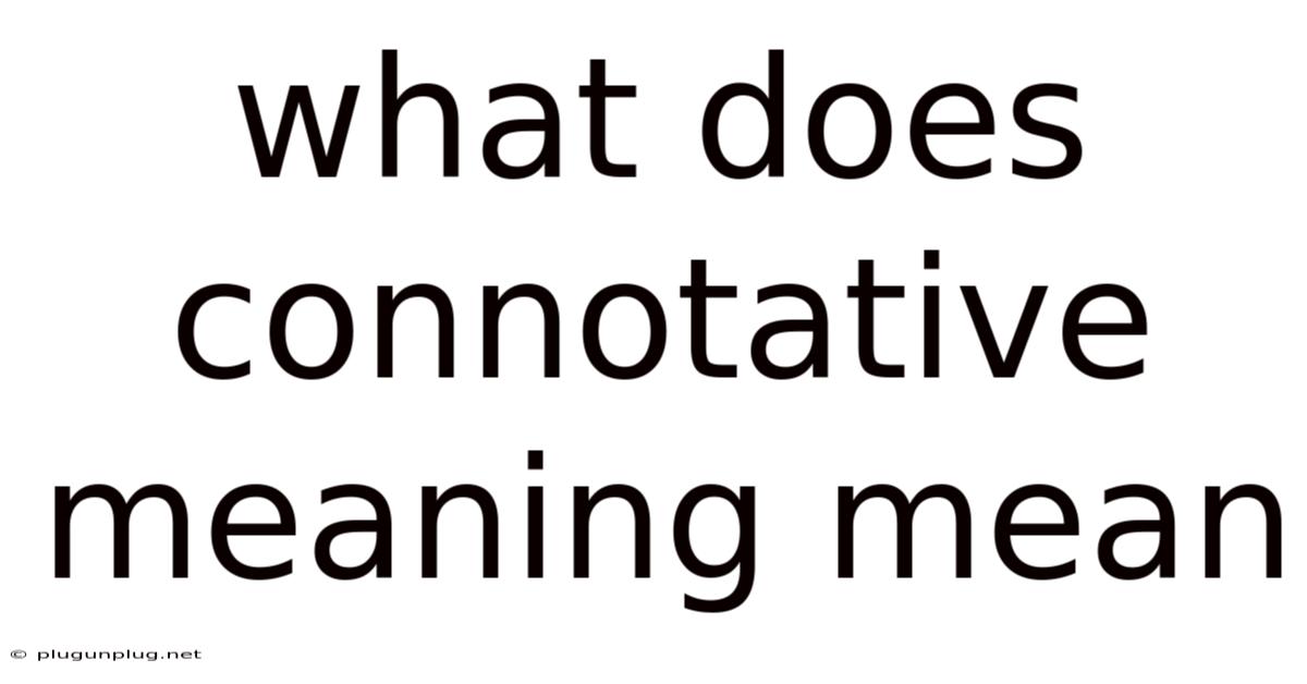 What Does Connotative Meaning Mean