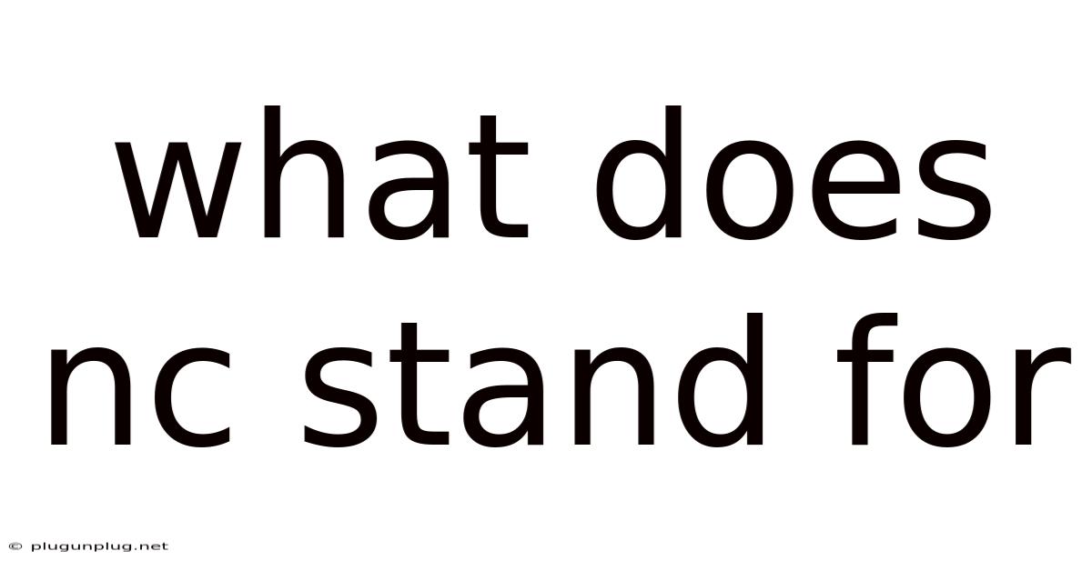 What Does Nc Stand For