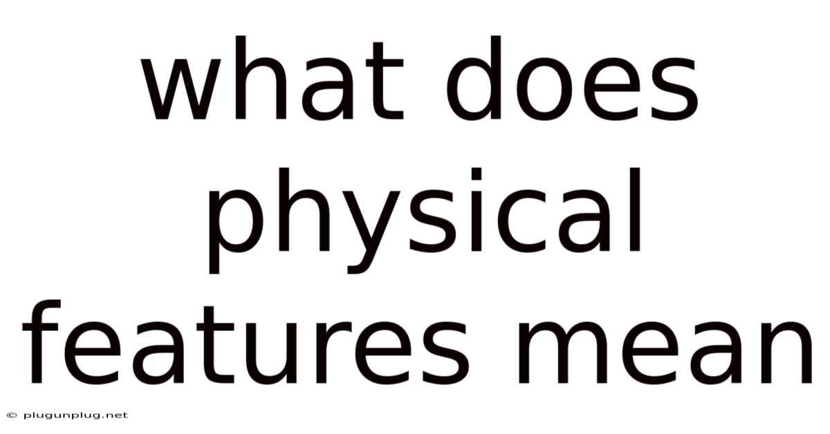 What Does Physical Features Mean