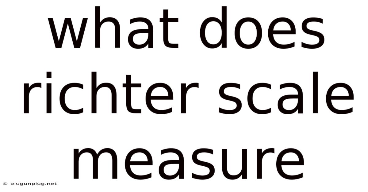 What Does Richter Scale Measure