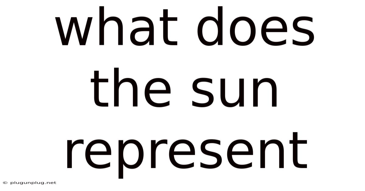What Does The Sun Represent