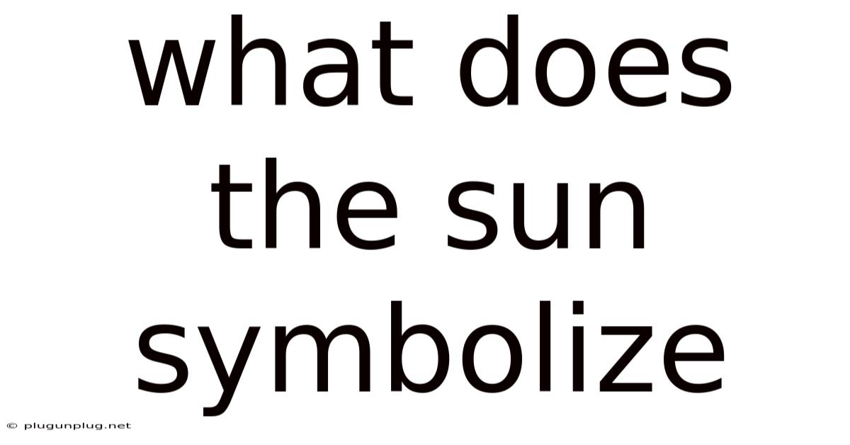 What Does The Sun Symbolize