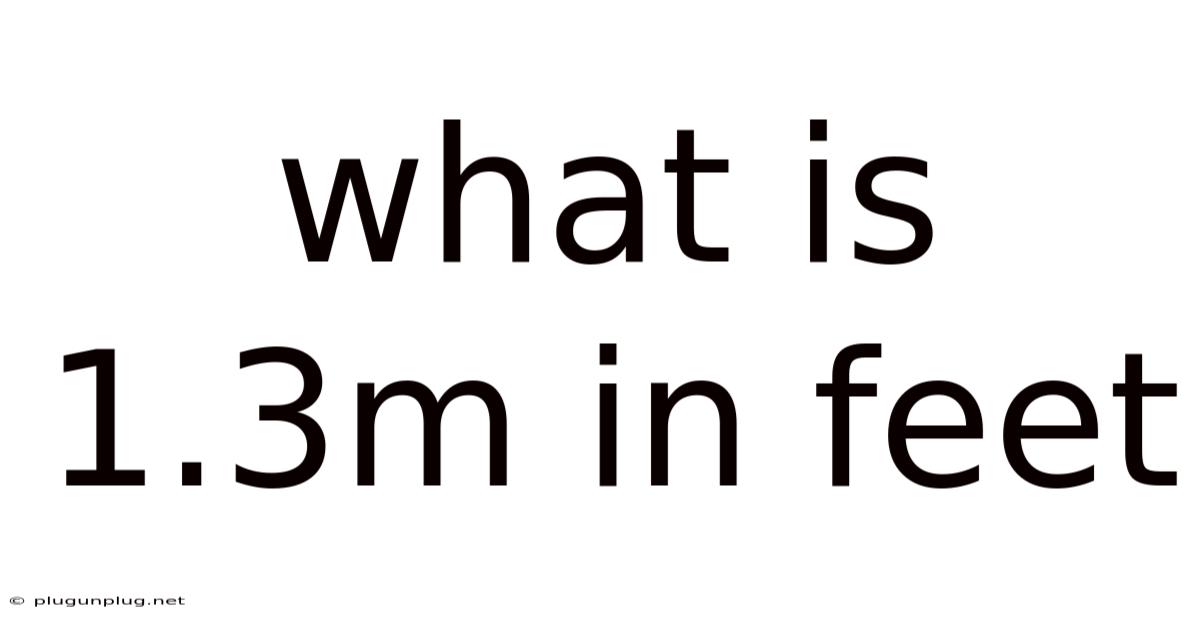 What Is 1.3m In Feet