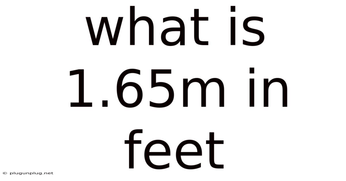 What Is 1.65m In Feet