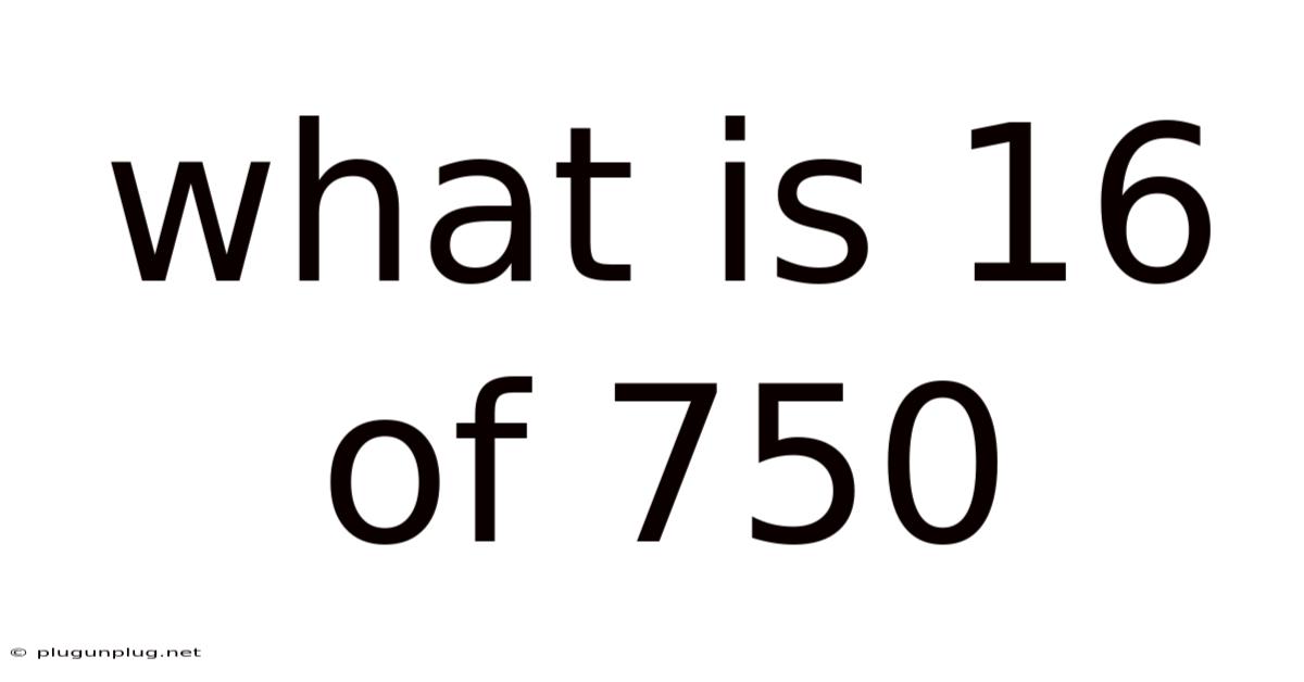 What Is 16 Of 750