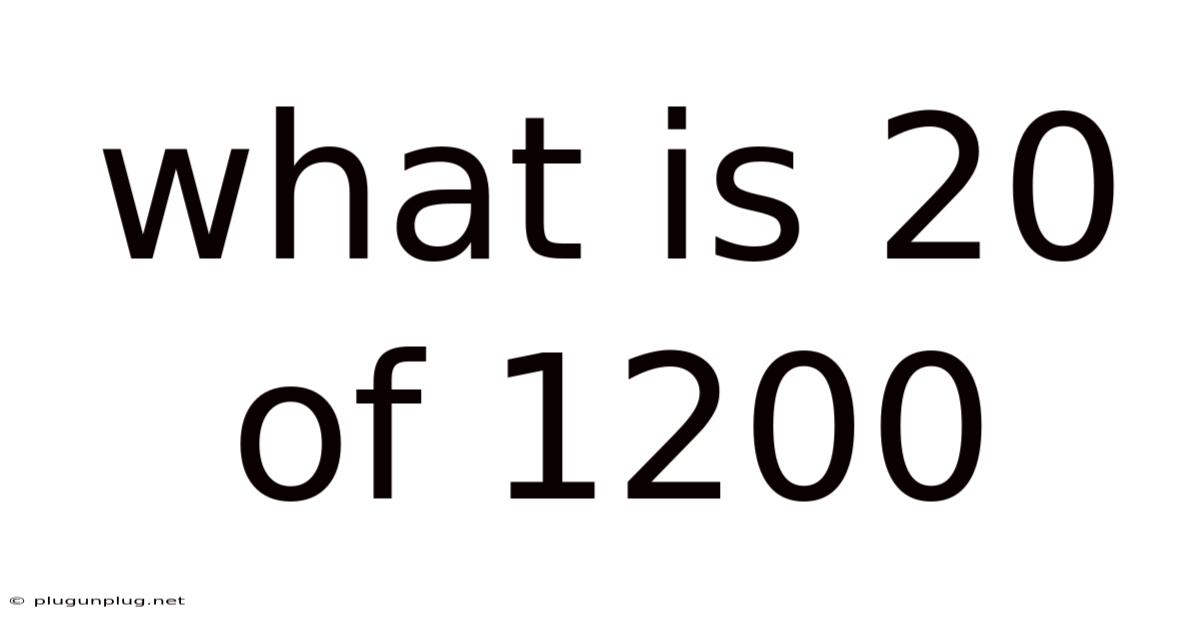 What Is 20 Of 1200