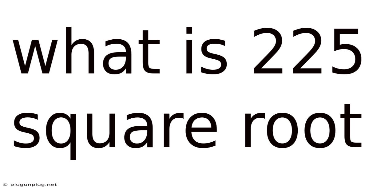 What Is 225 Square Root