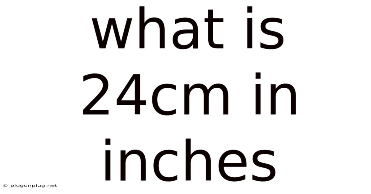What Is 24cm In Inches
