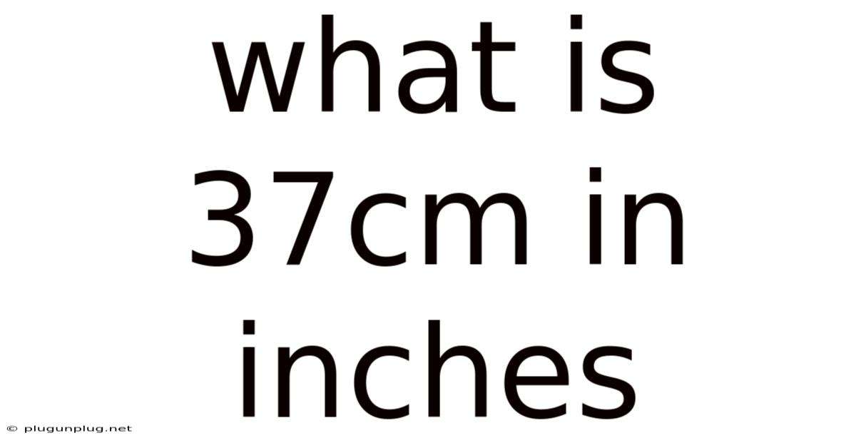 What Is 37cm In Inches
