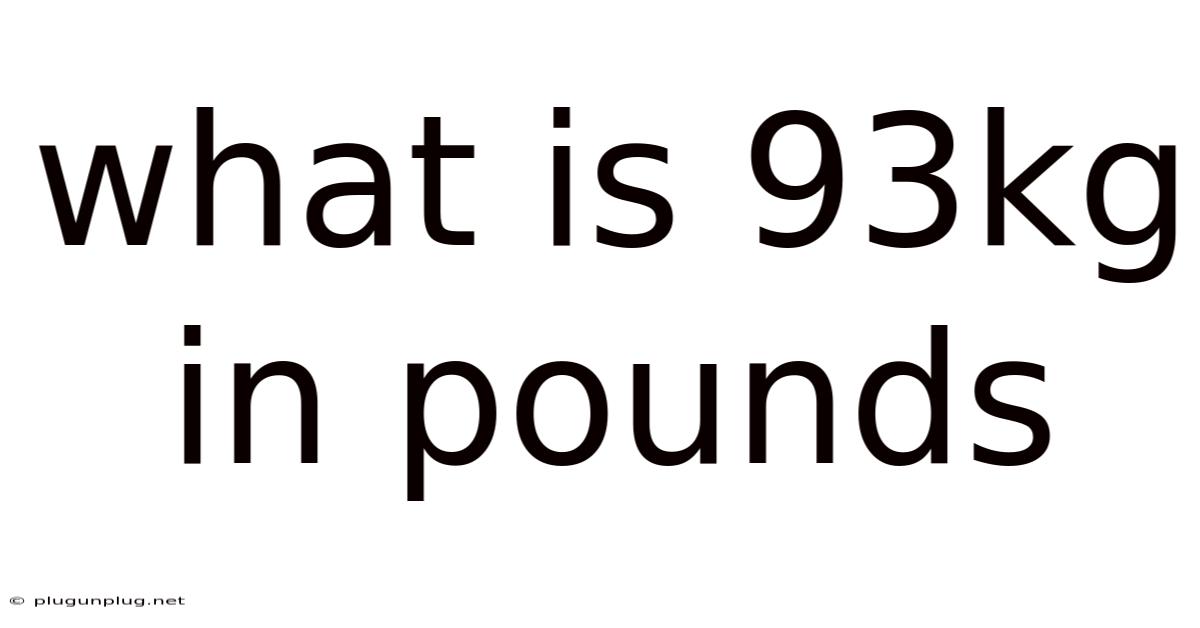 What Is 93kg In Pounds