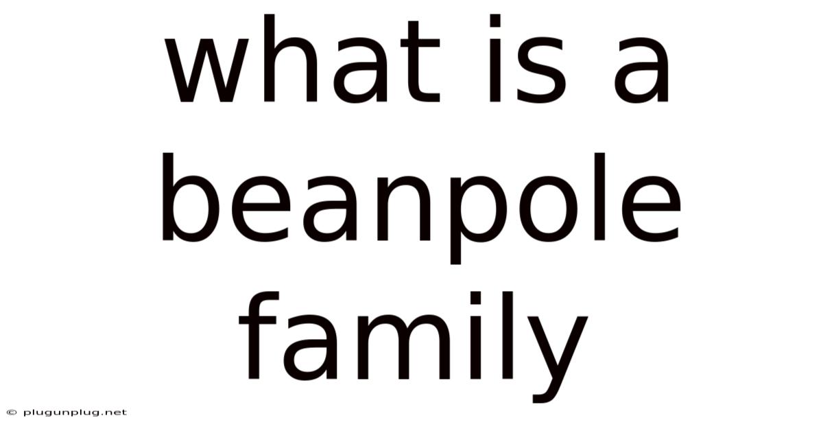 What Is A Beanpole Family