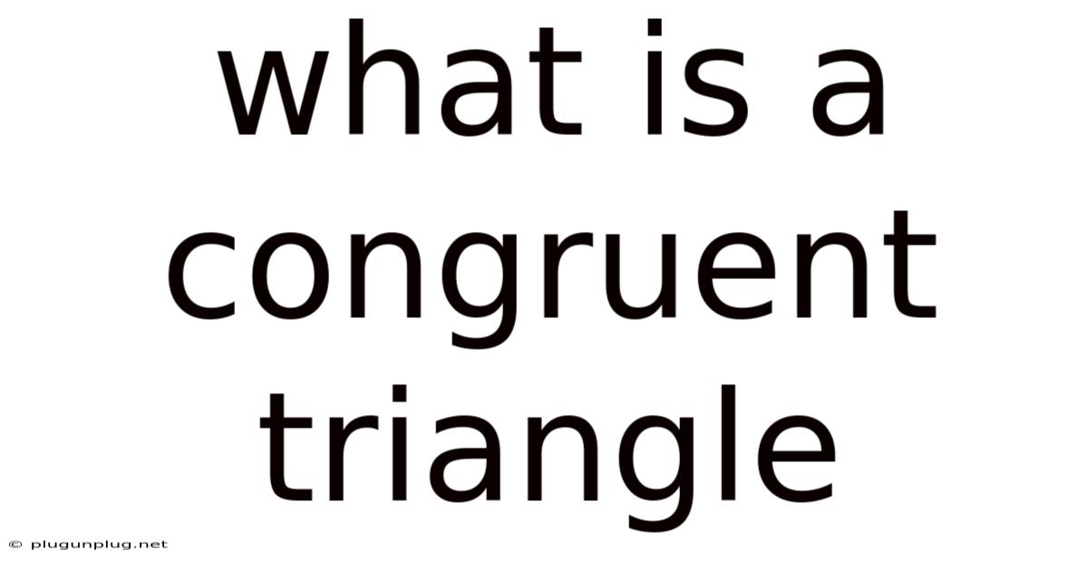 What Is A Congruent Triangle