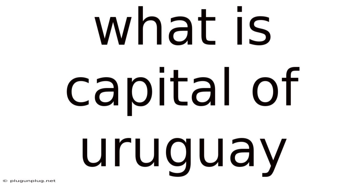 What Is Capital Of Uruguay