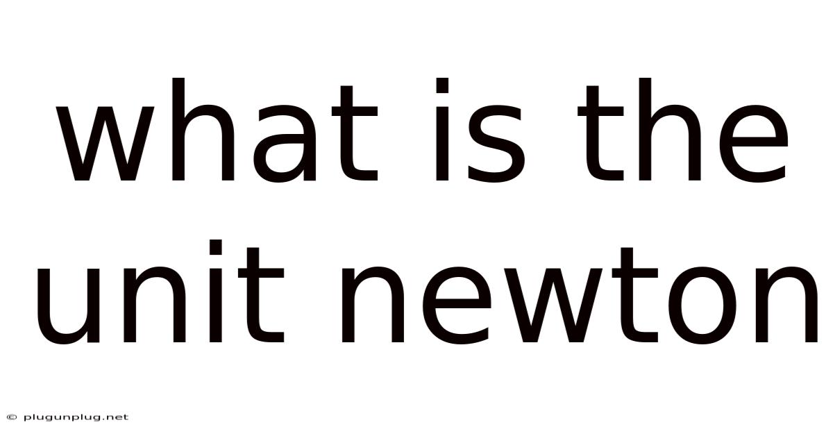 What Is The Unit Newton