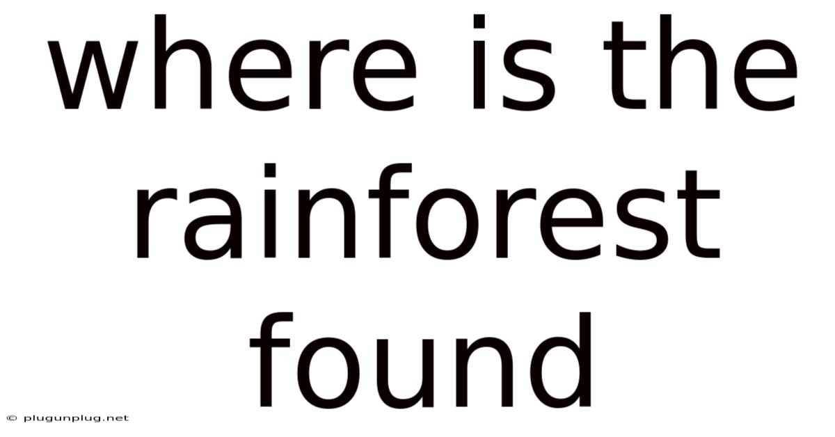 Where Is The Rainforest Found