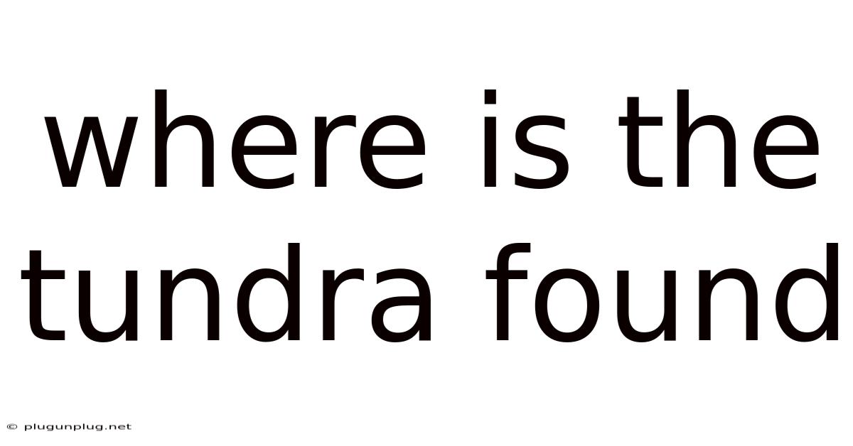 Where Is The Tundra Found