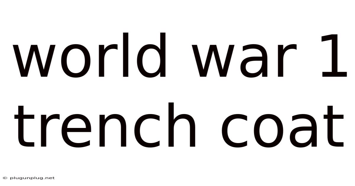 World War 1 Trench Coat