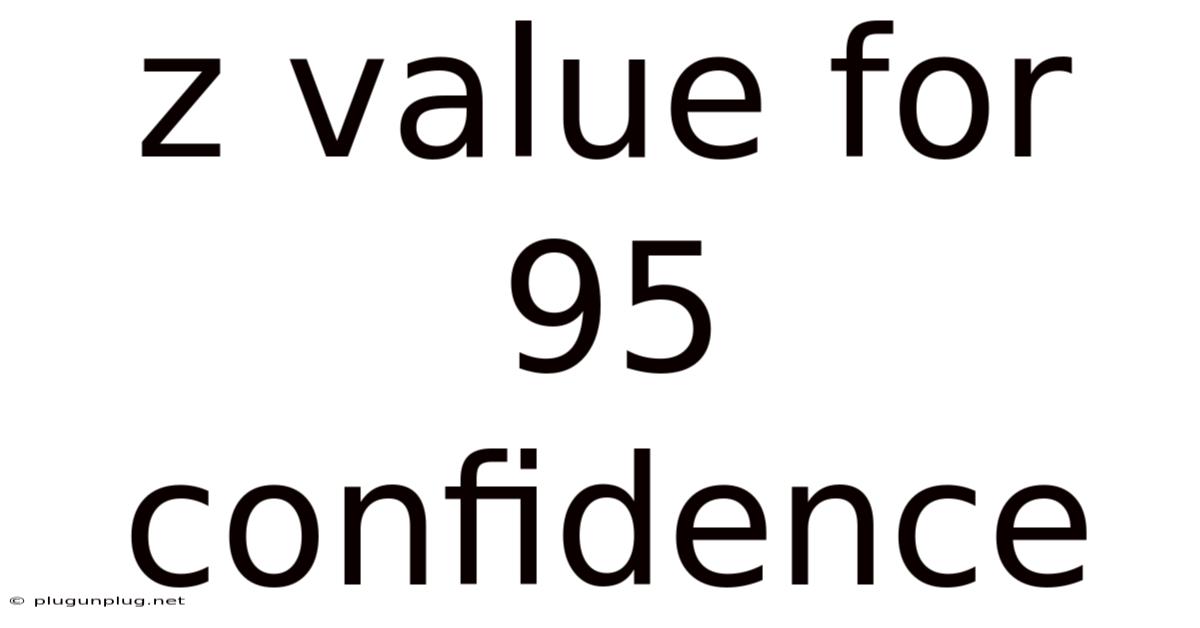 Z Value For 95 Confidence